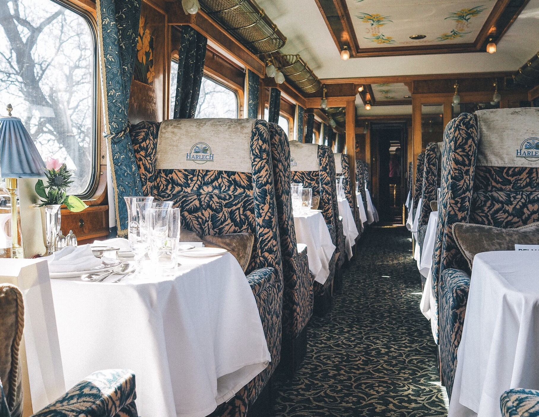 Travel in styke, the luxury Harlech carriage on the Northern Belle.