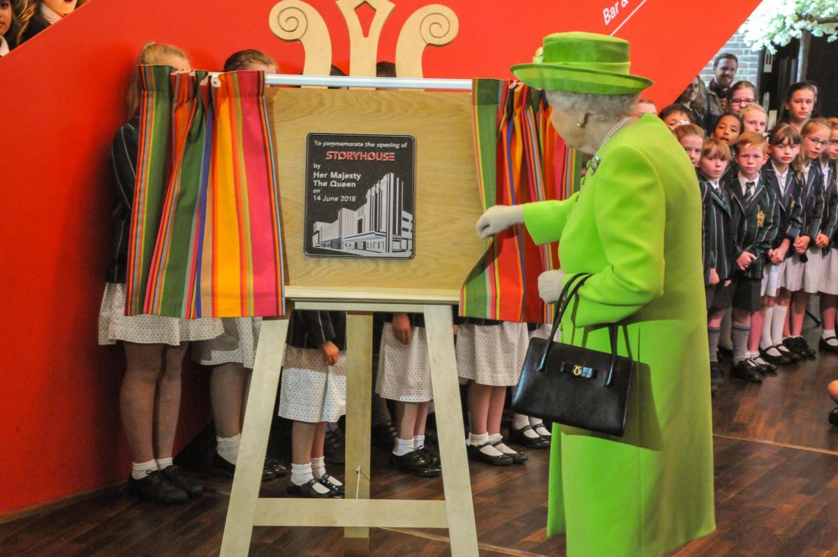 The Queen officially opens Storyhouse Chester. Pictures: Simon Warburton.