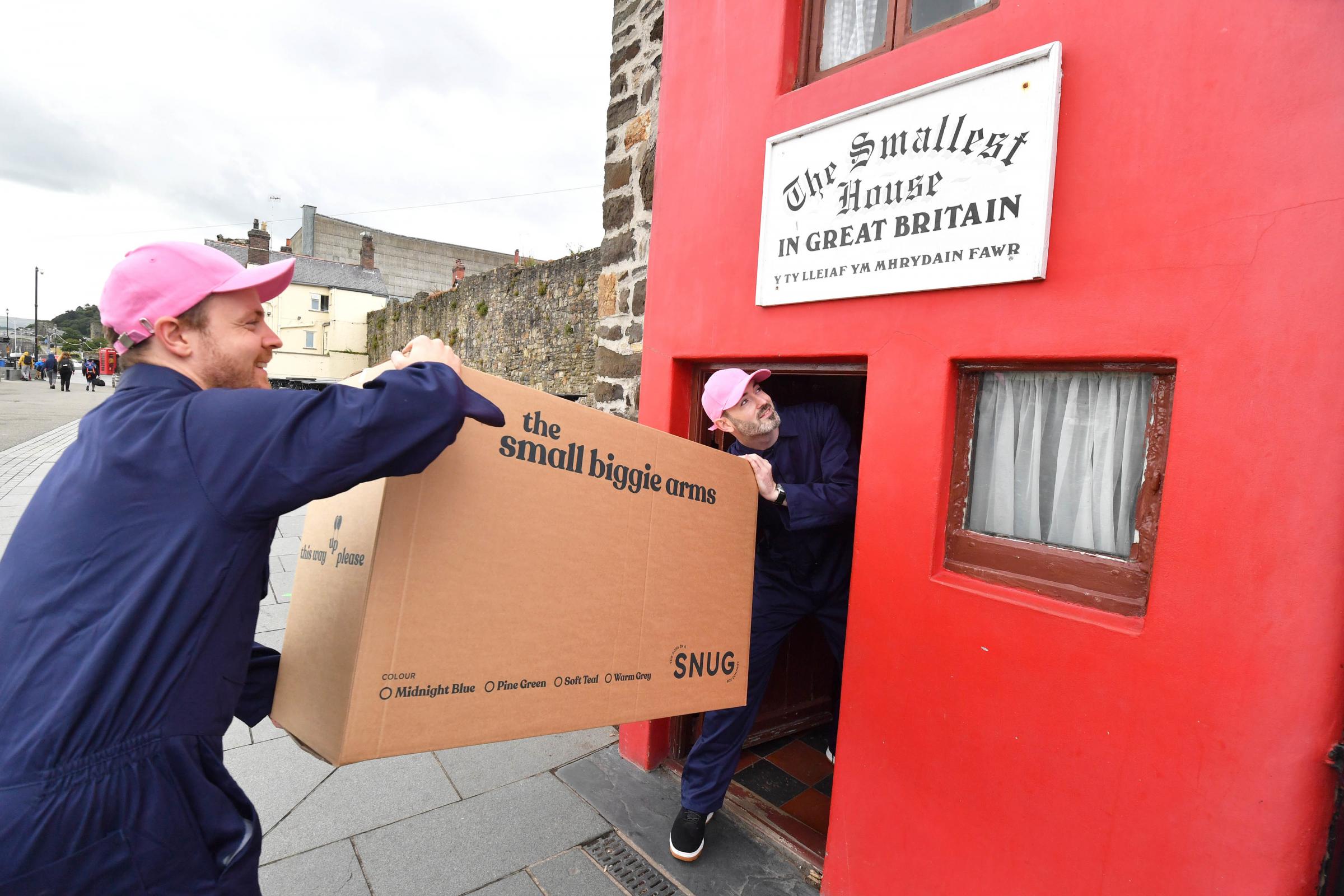 Snug Sofas, Smallest House in Britain. Conwy, Wales Picture date: Wednesday July 28, 2021. Photo credit should read: Anthony Devlin