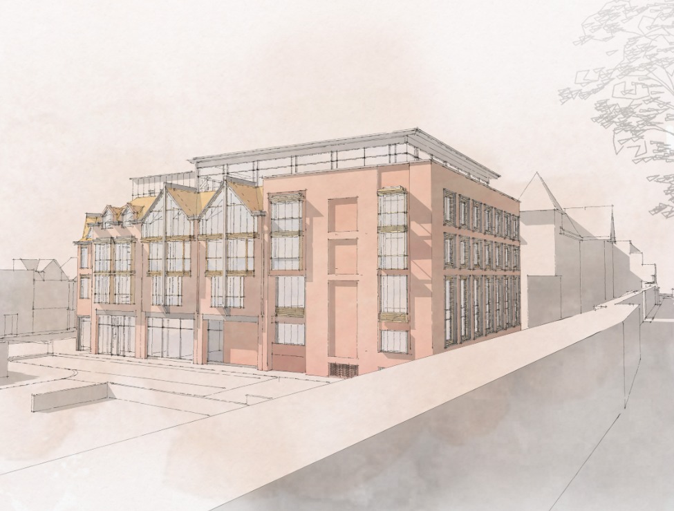 An artists impression of what the revised hotel would look like upon its completion. Source: Planning document.