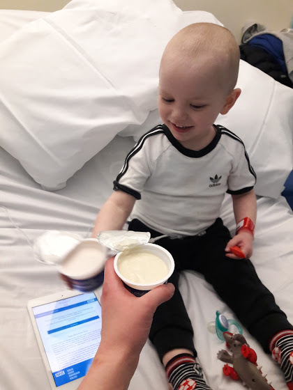 Jaxon Crawford during treatment.