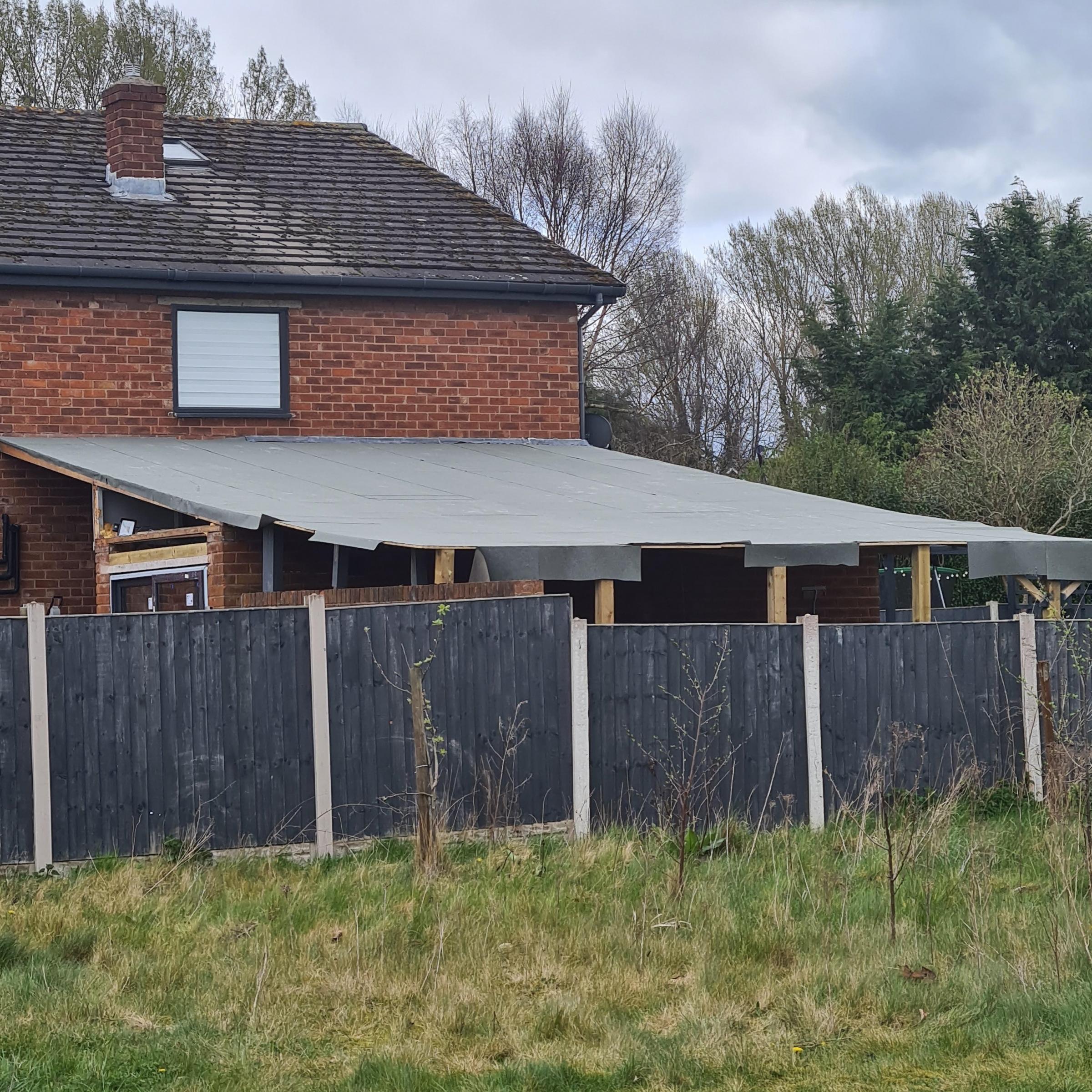 The garage of Laura Carr was left with exposed electrical wiring and in a dangerous condition, and was not waterproof.