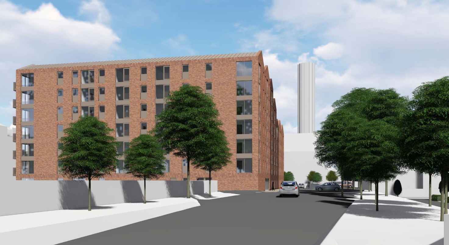 An artists impression of the revised look for the 133-apartment block by the canal. Source: Planning document.