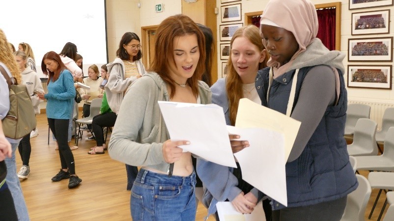 Bishops Blue Coat High School students celebrate their GCSE results.