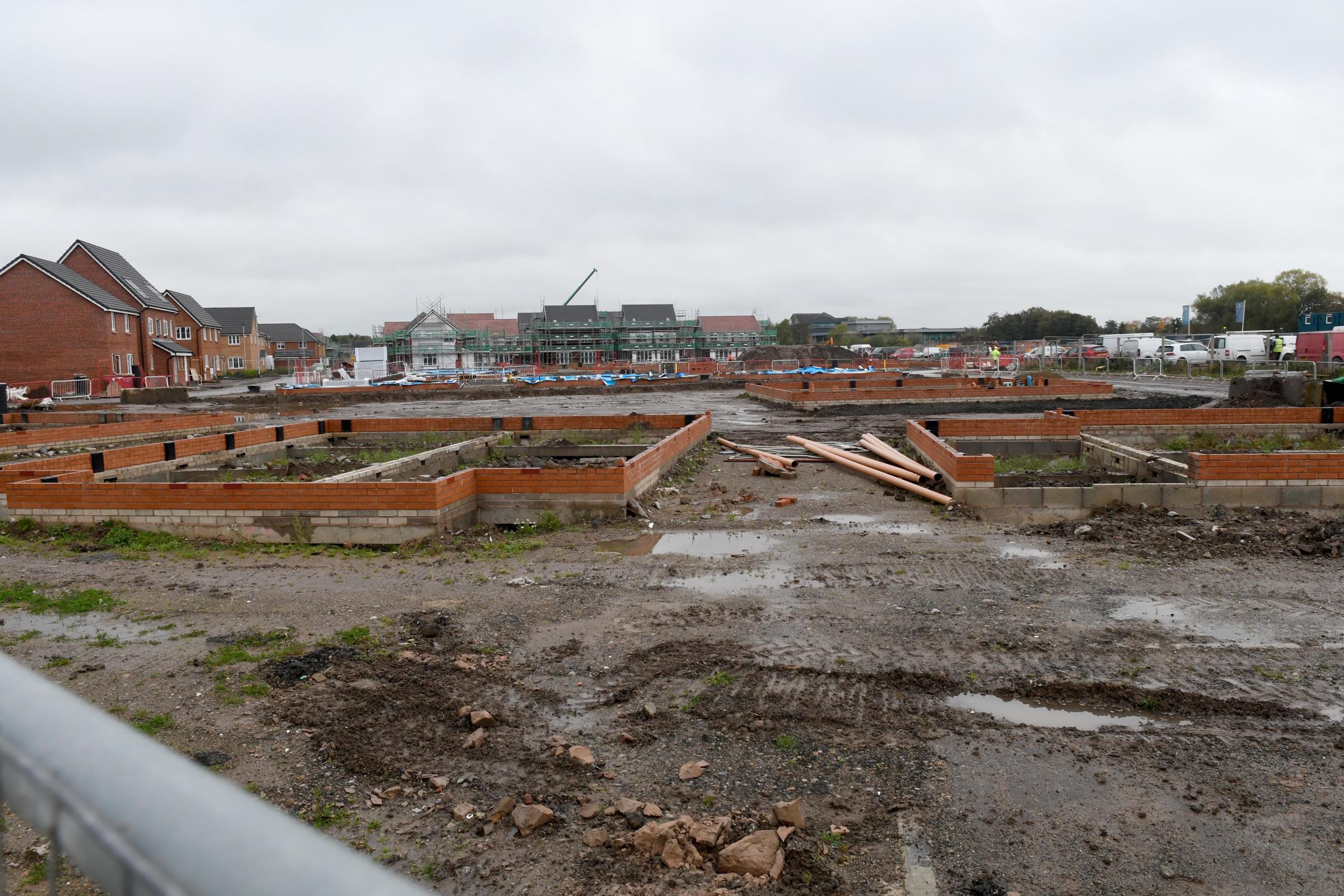The Rivers Edge housing development near the town centre is well underway