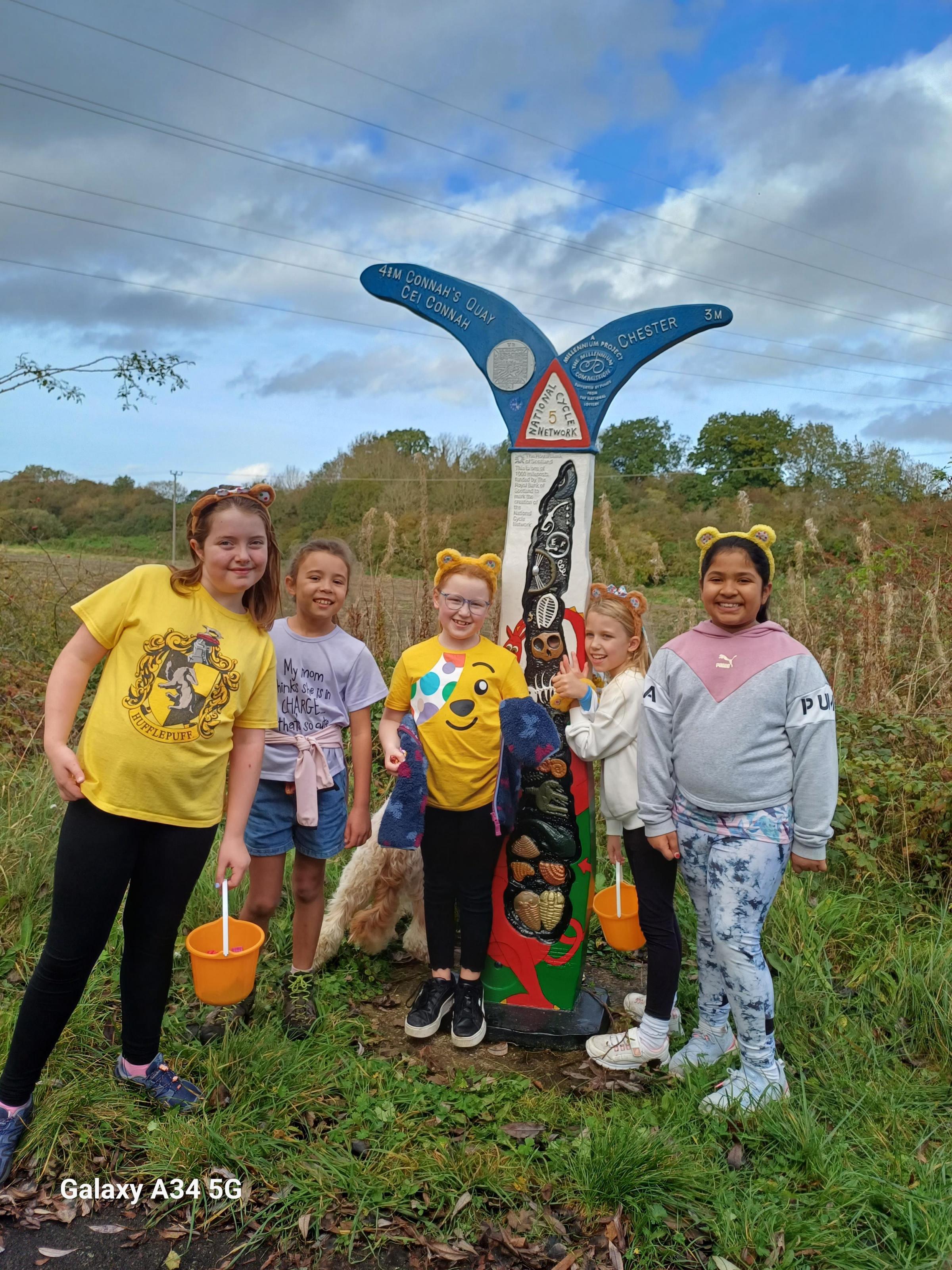 Youngsters from Upton Heath CE Primary raised £1,000 for Children in Need thanks to a sponsored walk.