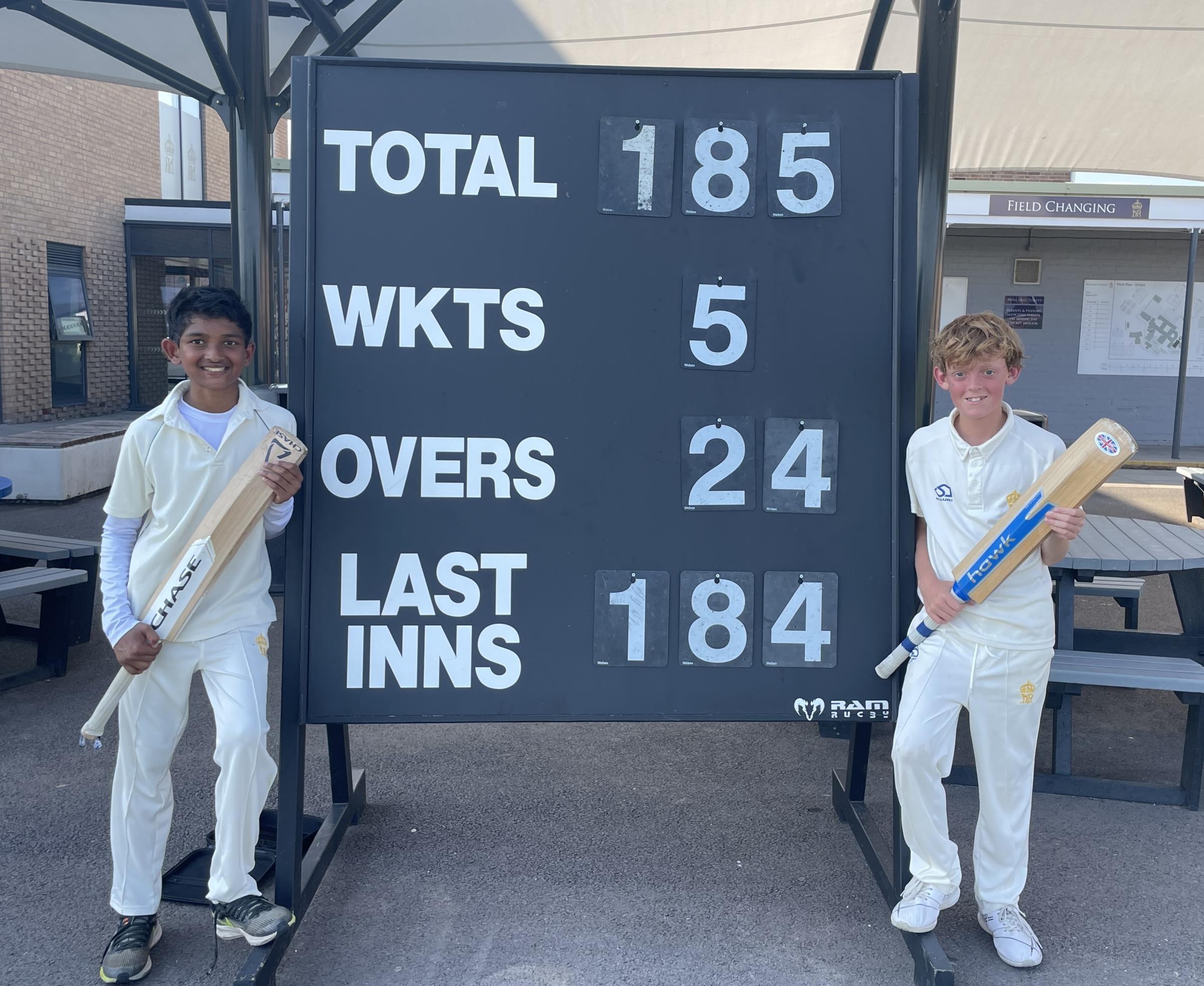 Winning partnership in last year’s match against Nottingham High School.