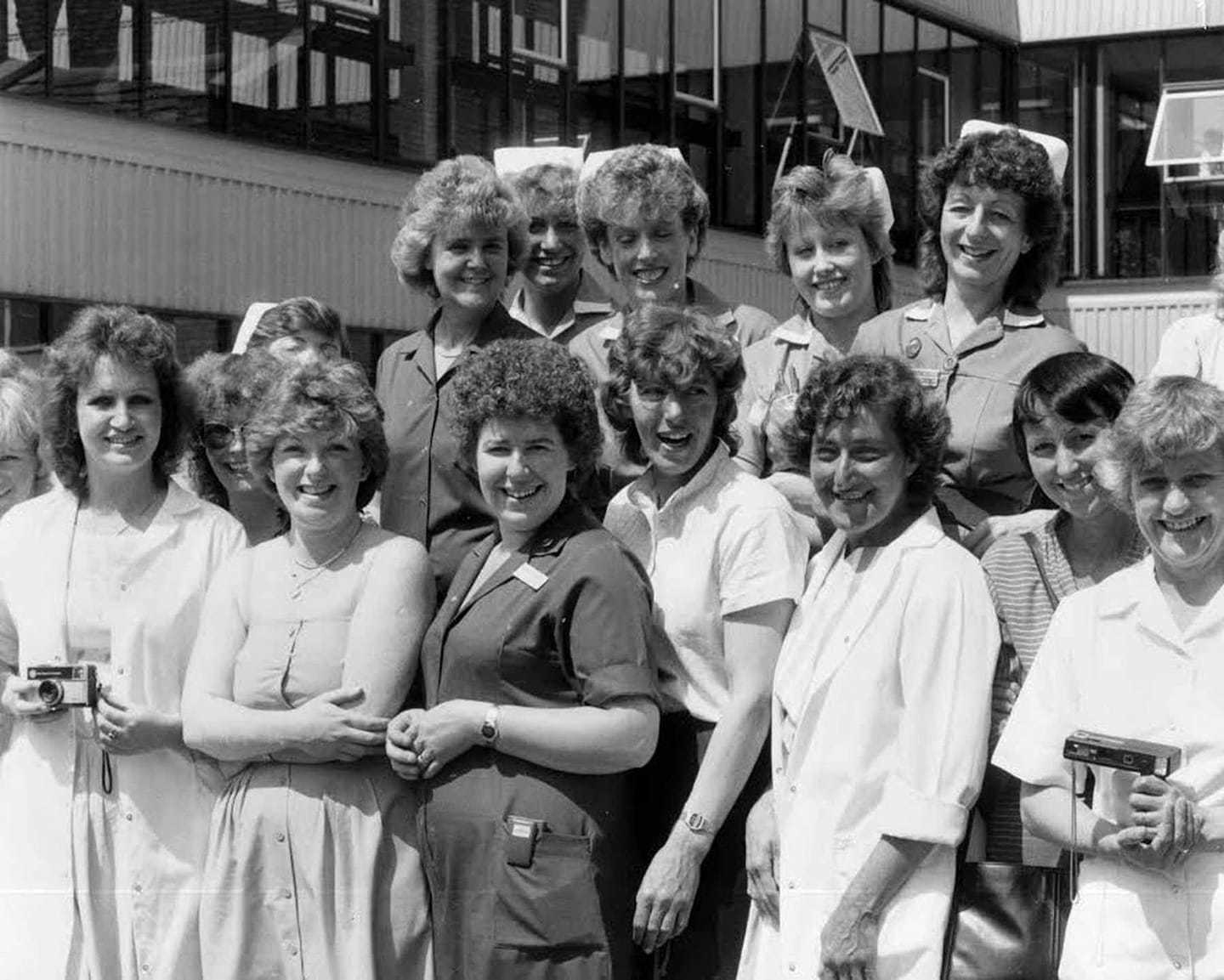 Staff at the Countess of Chester Hospital on May 30, 1984.