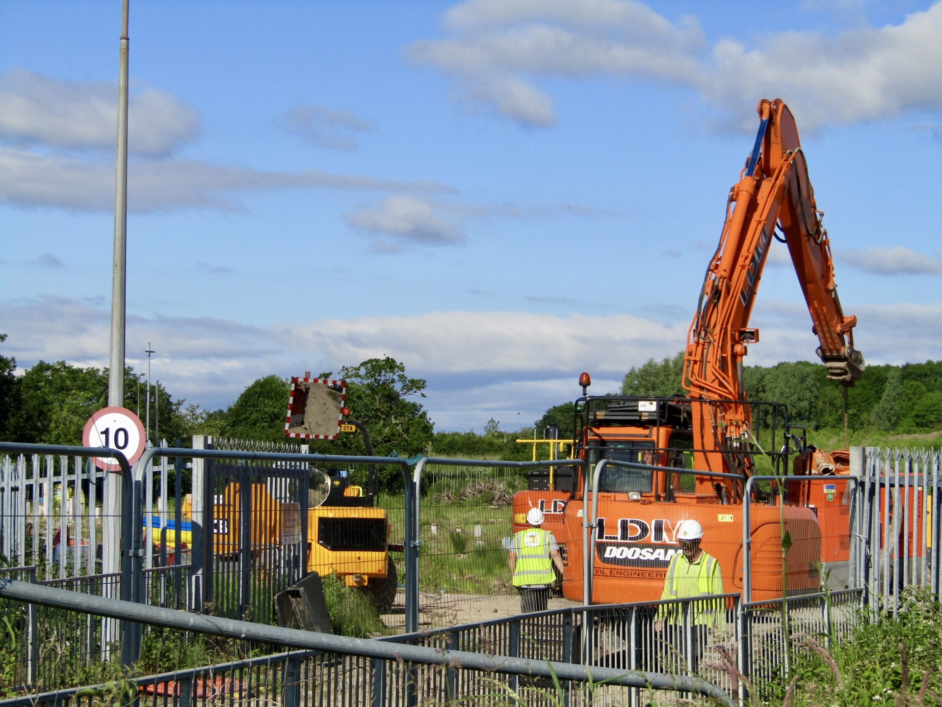 Diggers spotted on site at the Helsby development.