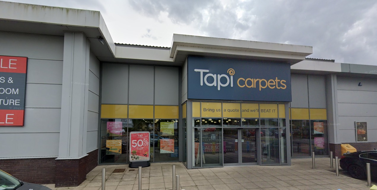 Tapi Carpets on the Greyhound Retail Park. Picture: Google.