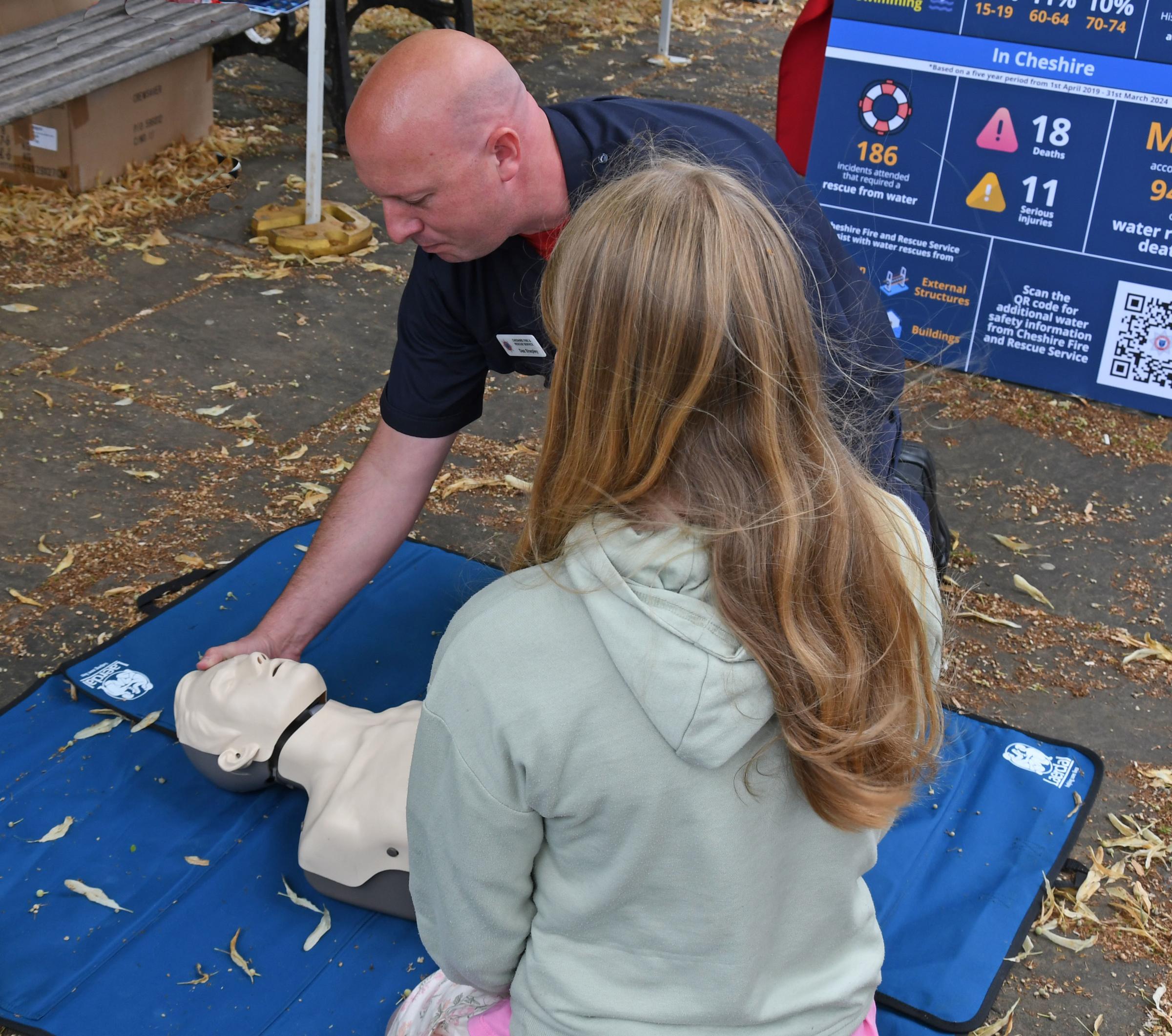 CPR techniques are demonstrated.