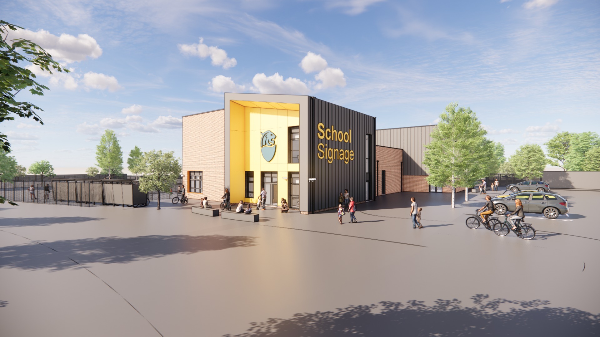 An artists impression of what the new primary school would look like.