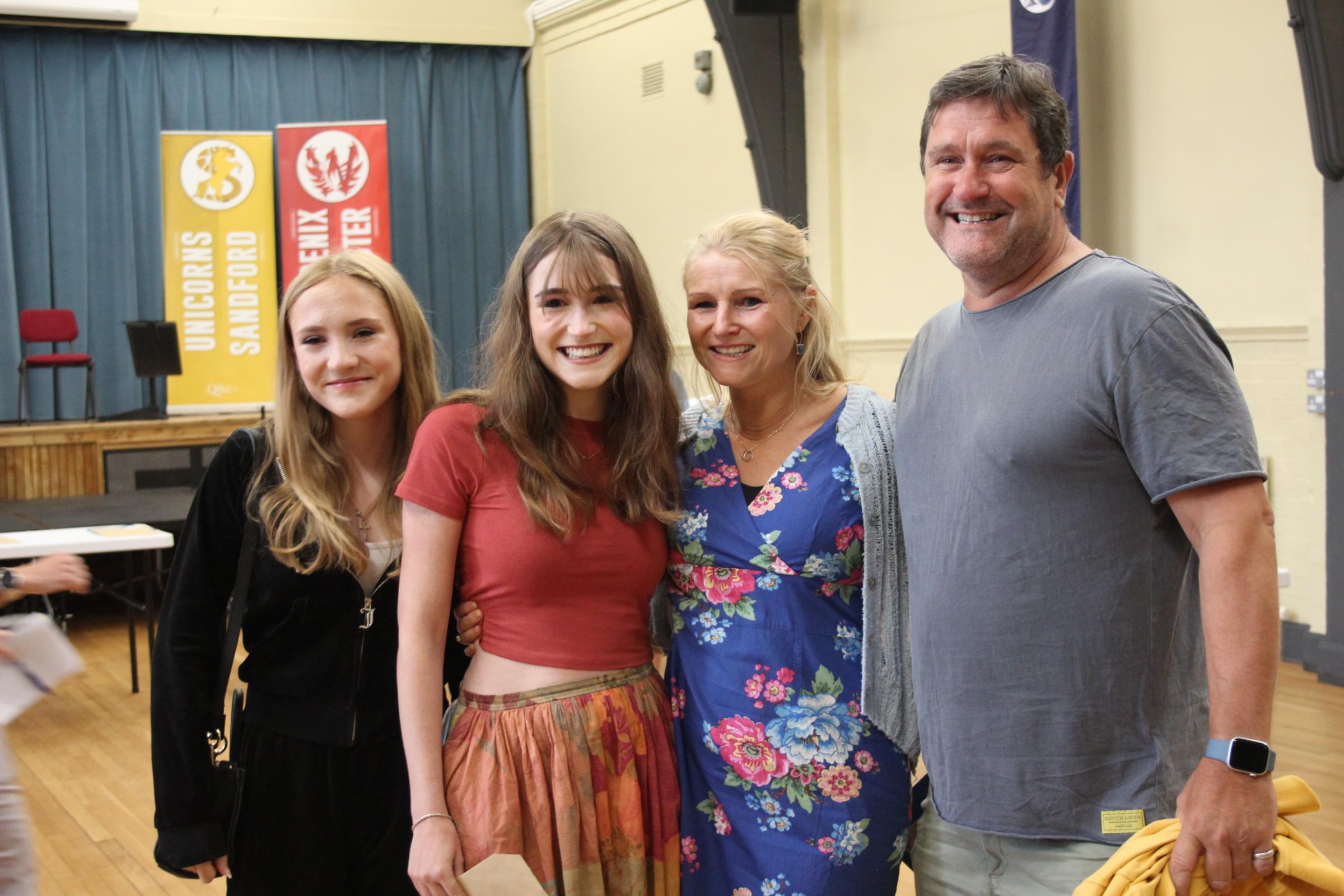 Holly Sheldrake with her family.