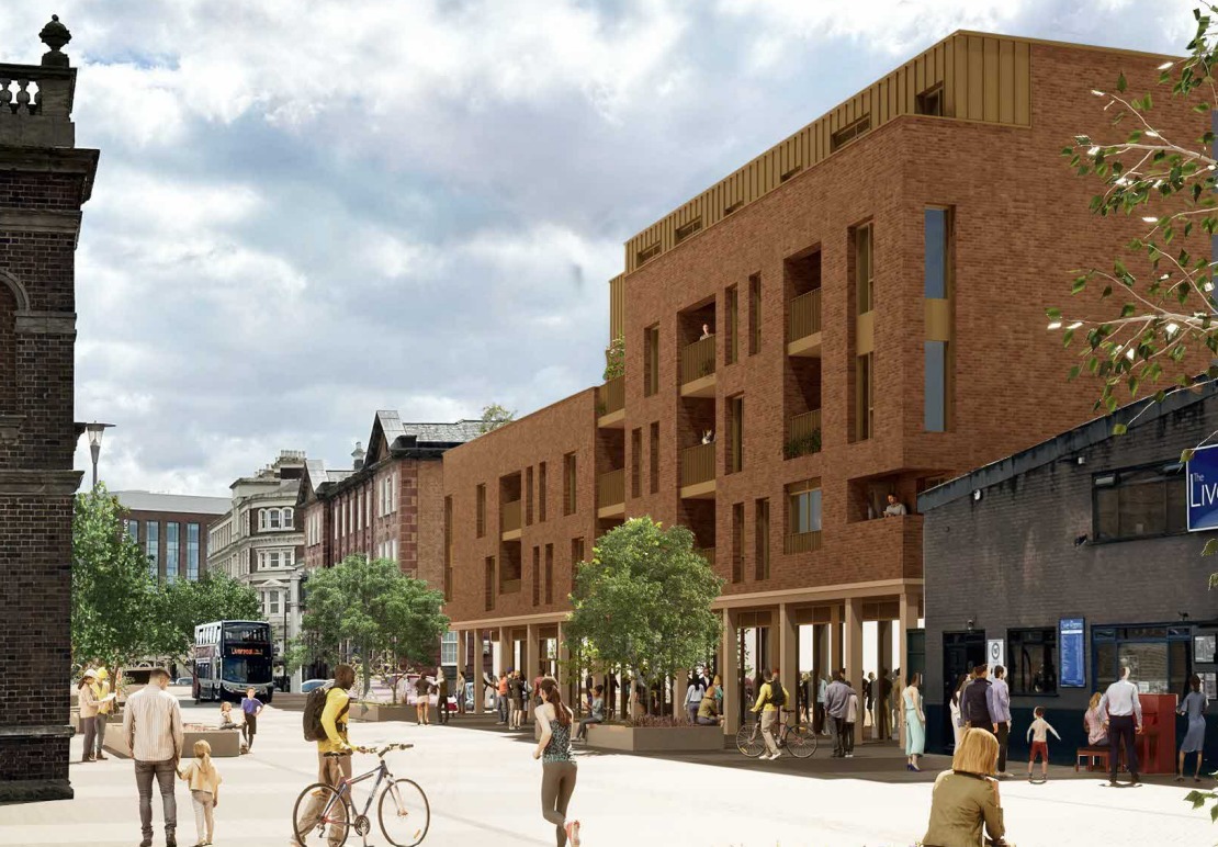 An artists impression of what the new apartments block would look like on Station Road, Chester. Picture: Hodder+partners design document.