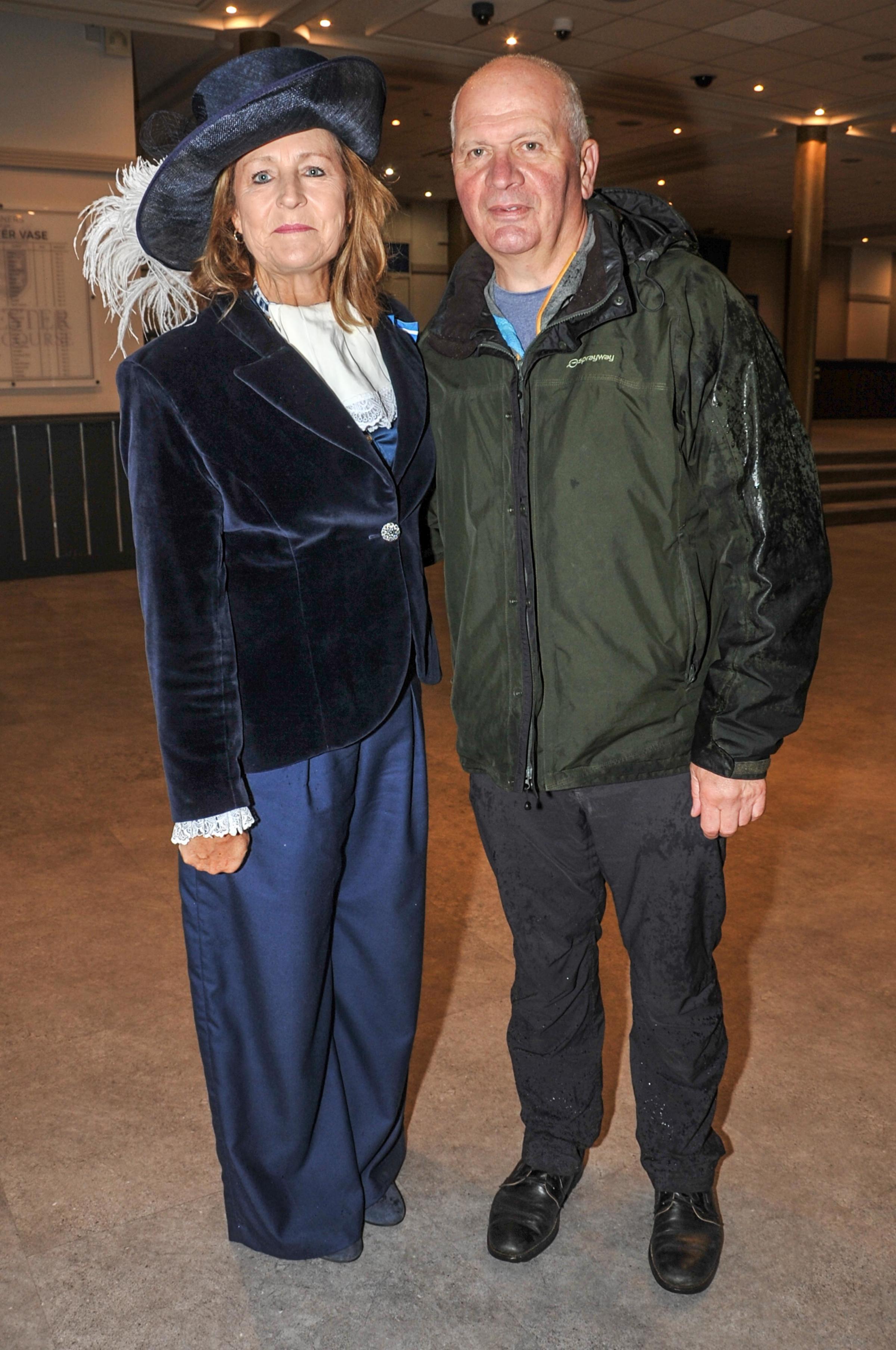 The High Sheriff of Cheshire Clare Hayward and Peter Broxton of Chester Business Club, Chair of the charity walk.