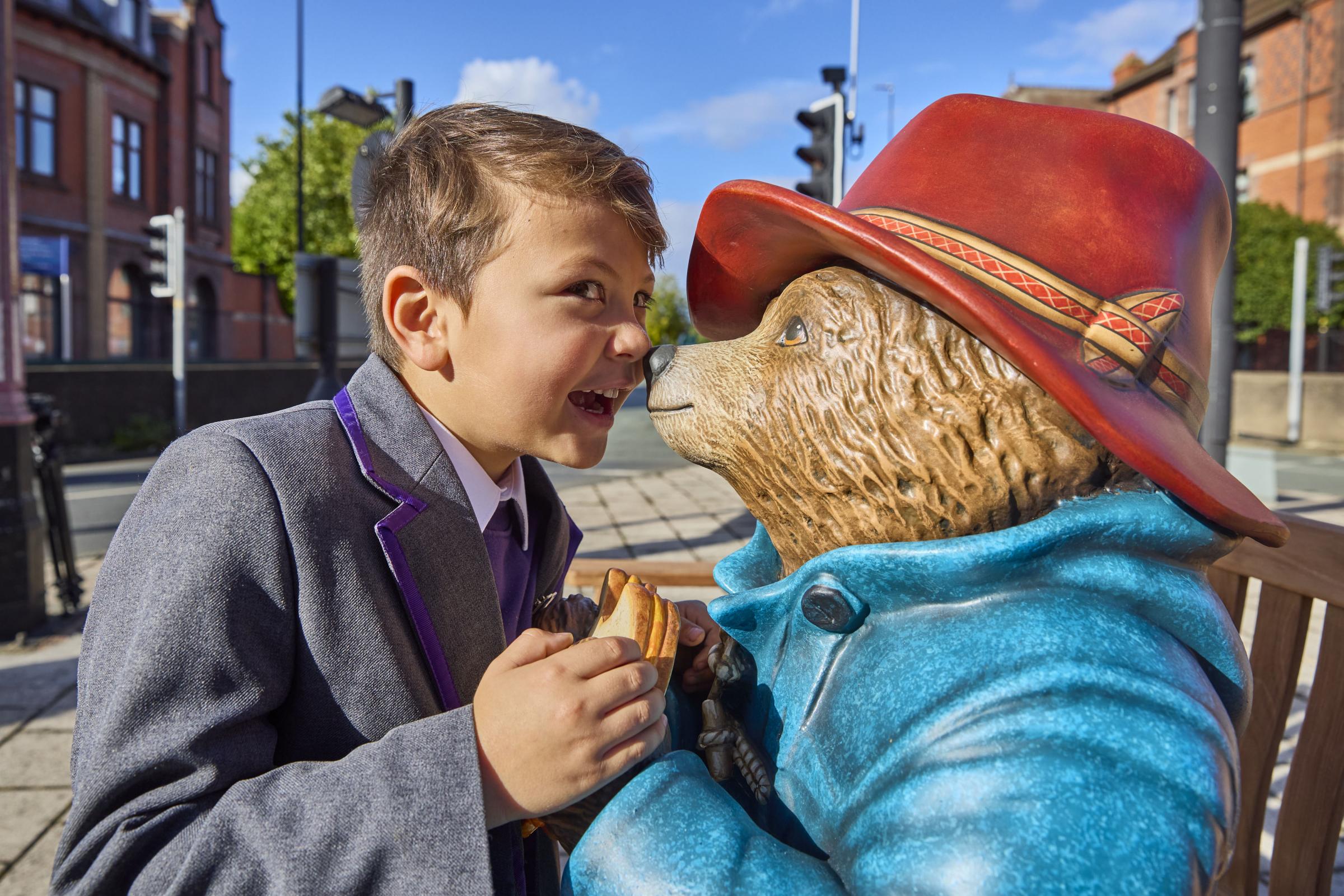 Grosvenor Park Academy pupils performed the official unveiling of Paddington on Monday.