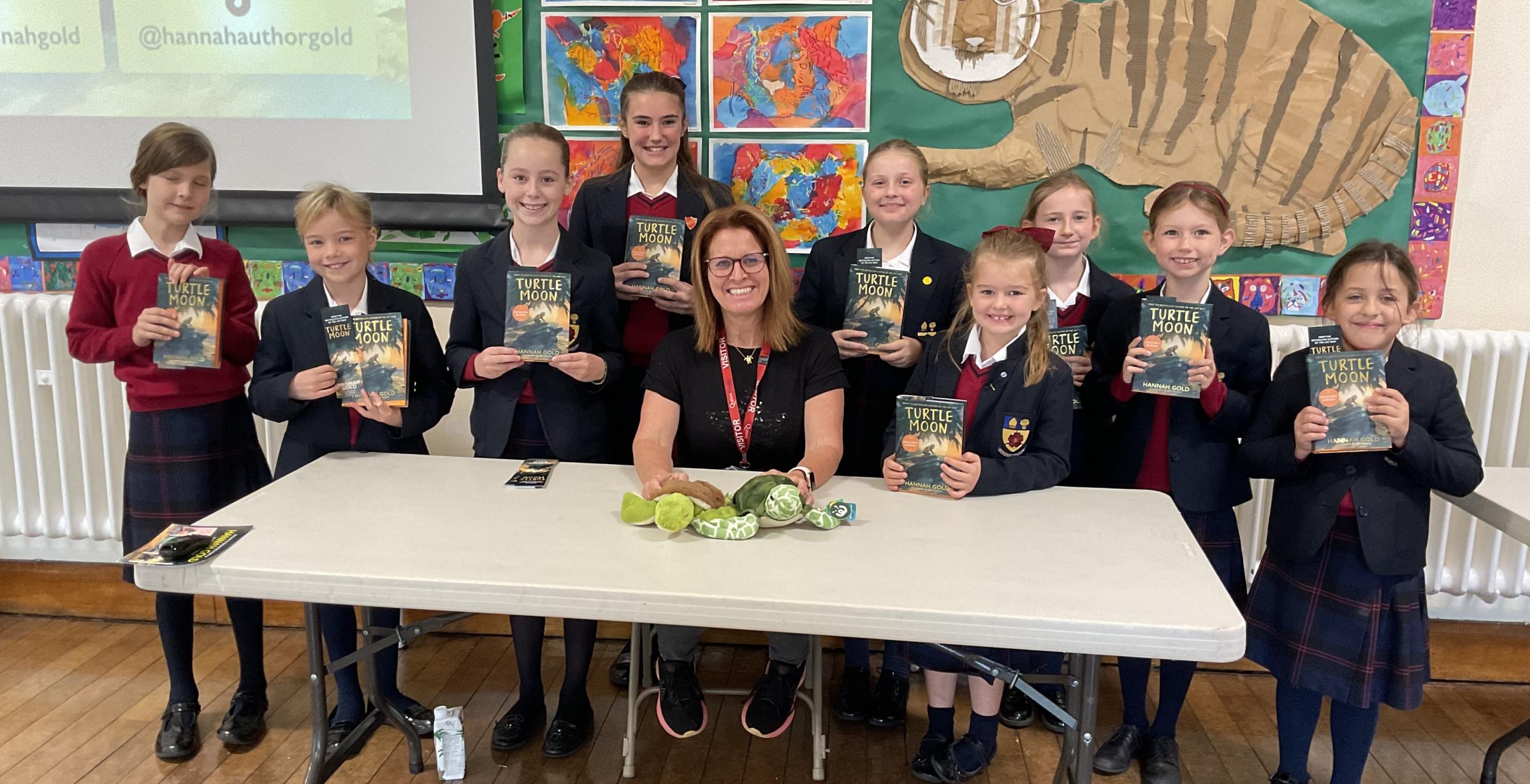 Hannah Gold recently visited The Queens School Lower School in Chester to share her latest literary journey.