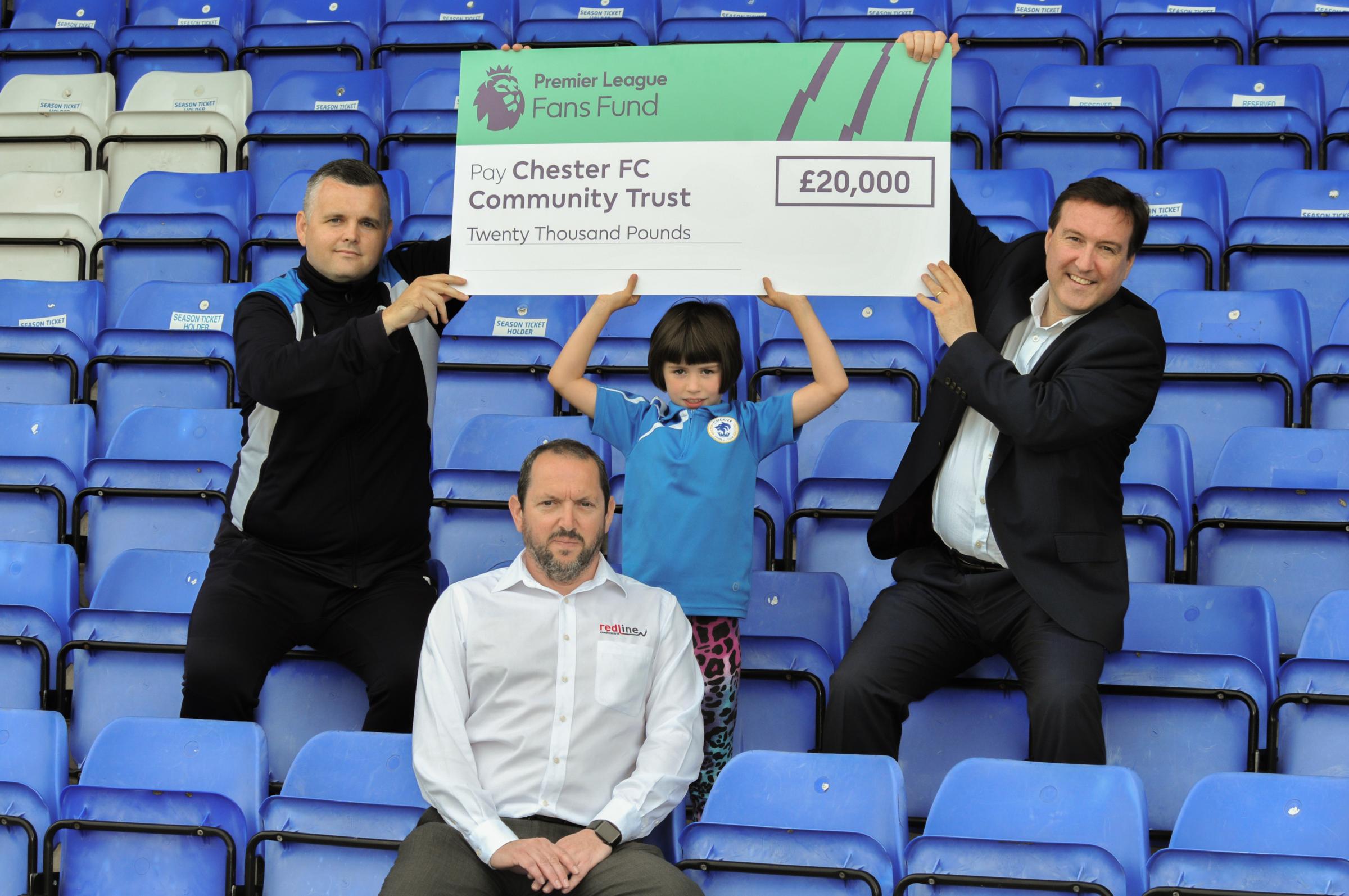 Chester Fc Community Trust Receives 20k Cheque From Premier